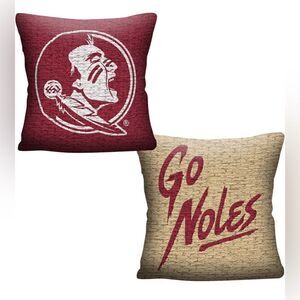 Northwest Invert Double Sided Woven Jacquard Pillow Florida State Seminoles 20”